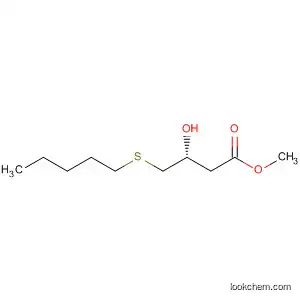 Butanoic acid, 3-hydroxy-4-(pentylthio)-, methyl ester, (R)-