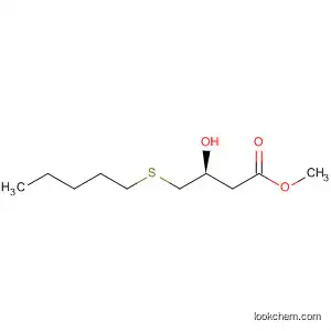 Molecular Structure of 114607-84-0 (Butanoic acid, 3-hydroxy-4-(pentylthio)-, methyl ester, (S)-)
