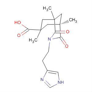 Molecular Structure of 115912-80-6 (3-Azabicyclo[3.3.1]nonane-7-carboxylic acid,
3-[2-(1H-imidazol-4-yl)ethyl]-1,5,7-trimethyl-2,4-dioxo-, endo-)