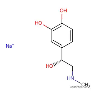 Molecular Structure of 105569-76-4 (1,2-Benzenediol, 4-[1-hydroxy-2-(methylamino)ethyl]-, sodium salt, (R)-)