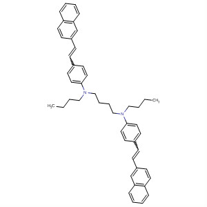 Molecular Structure of 107738-87-4 (1,4-Butanediamine,
N,N'-dibutyl-N,N'-bis[4-[2-(2-naphthalenyl)ethenyl]phenyl]-)