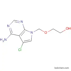 Molecular Structure of 115093-87-3 (Ethanol, 2-[(4-amino-5-chloro-7H-pyrrolo[2,3-d]pyrimidin-7-yl)methoxy]-)
