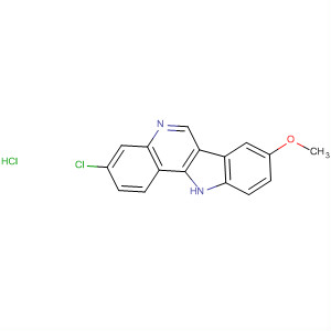 Molecular Structure of 116792-16-6 (11H-Indolo[3,2-c]quinoline, 3-chloro-8-methoxy-, monohydrochloride)