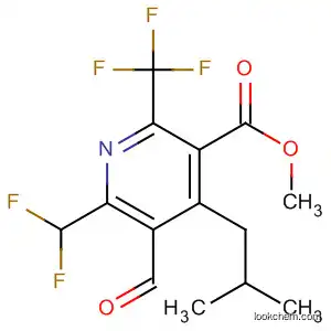 Molecular Structure of 117736-85-3 (3-Pyridinecarboxylic acid,
6-(difluoromethyl)-5-formyl-4-(2-methylpropyl)-2-(trifluoromethyl)-, methyl
ester)