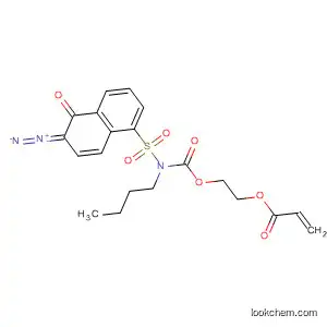 Molecular Structure of 118590-37-7 (2-Propenoic acid,
2-[[[butyl[(6-diazo-5,6-dihydro-5-oxo-1-naphthalenyl)sulfonyl]amino]carb
onyl]oxy]ethyl ester)