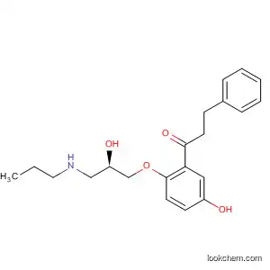 Molecular Structure of 118648-83-2 (1-Propanone,
1-[5-hydroxy-2-[2-hydroxy-3-(propylamino)propoxy]phenyl]-3-phenyl-,
(R)-)