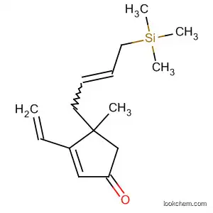 Molecular Structure of 119333-82-3 (2-Cyclopenten-1-one, 3-ethenyl-4-methyl-4-[4-(trimethylsilyl)-2-butenyl]-,
(Z)-)