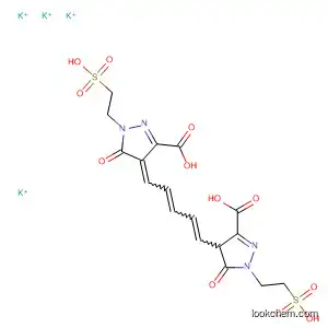 Molecular Structure of 120563-24-8 (1H-Pyrazole-3-carboxylic acid,
4-[5-[3-carboxy-1,5-dihydro-5-oxo-1-(2-sulfoethyl)-4H-pyrazol-4-ylidene]
-1,3-pentadienyl]-4,5-dihydro-5-oxo-1-(2-sulfoethyl)-, tetrapotassium
salt)