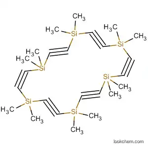 Molecular Structure of 121634-99-9 (1,4,7,10,13,16-Hexasilacyclooctadeca-2,5,8,11,14,17-hexayne,
1,1,4,4,7,7,10,10,13,13,16,16-dodecamethyl-)
