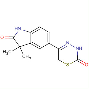 2H-Indol-2-one, 5-(3,6-dihydro-2-oxo-2H-1,3,4-thiadiazin-5-yl)-1,3-dihydro-3,3-dimethyl-
