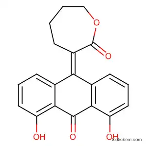 Molecular Structure of 122993-74-2 (2-Oxepanone, 7-(4,5-dihydroxy-10-oxo-9(10H)-anthracenylidene)-)