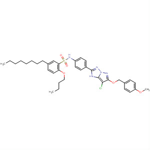 Benzenesulfonamide, 2-butoxy-N-[4-[7-chloro-6-[(4-methoxyphenyl)methoxy]-1H-pyrazolo[1,5- b][1,2,4]triazol-2-yl]phenyl]-5-octyl-