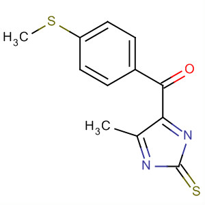 Molecular Structure of 129015-13-0 (Methanone, [4-(methylthio)phenyl](5-methyl-2-thioxo-2H-imidazol-4-yl)-)