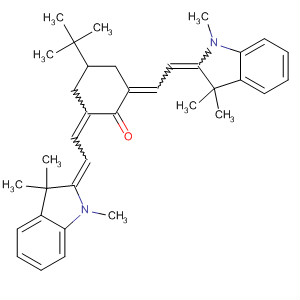Molecular Structure of 129357-57-9 (Cyclohexanone,
2,6-bis[2-(1,3-dihydro-1,3,3-trimethyl-2H-indol-2-ylidene)ethylidene]-4-(
1,1-dimethylethyl)-)