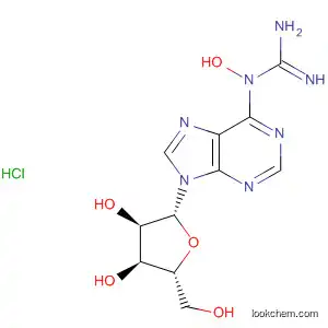 Molecular Structure of 130052-31-2 (6-(1-HYDROXYGUANIDINO)PURINE RIBOSIDE*HY DROCHLORIDE)