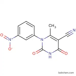 Molecular Structure of 133344-50-0 (5-Pyrimidinecarbonitrile,
1,2,3,4-tetrahydro-6-methyl-1-(3-nitrophenyl)-2,4-dioxo-)