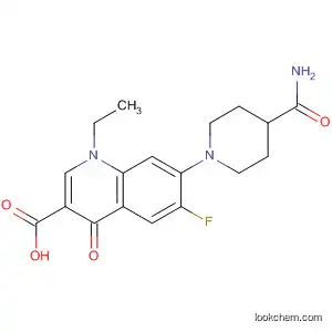 Molecular Structure of 75001-75-1 (3-Quinolinecarboxylic acid,
7-[4-(aminocarbonyl)-1-piperidinyl]-1-ethyl-6-fluoro-1,4-dihydro-4-oxo-)