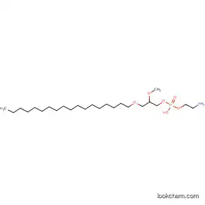 Molecular Structure of 79377-09-6 (Phosphoric acid, mono(2-aminoethyl)
mono[2-methoxy-3-(octadecyloxy)propyl] ester)