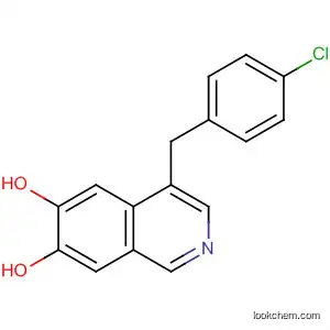 Molecular Structure of 80143-62-0 (6,7-Isoquinolinediol, 4-[(4-chlorophenyl)methyl]-)