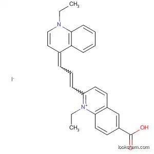 Molecular Structure of 81965-55-1 (Quinolinium,
6-carboxy-1-ethyl-2-[3-(1-ethyl-4(1H)-quinolinylidene)-1-propenyl]-,
iodide)