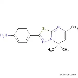 Molecular Structure of 98919-26-7 (Benzenamine,
4-(5,7,7-trimethyl-7H-1,3,4-thiadiazolo[3,2-a]pyrimidin-2-yl)-)