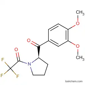 Molecular Structure of 134522-37-5 (Pyrrolidine, 2-(3,4-dimethoxybenzoyl)-1-(trifluoroacetyl)-, (R)-)