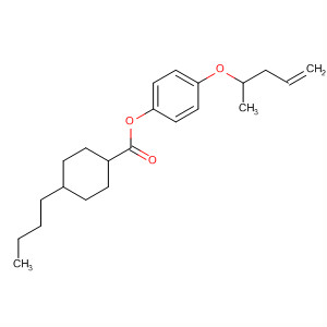 Cyclohexanecarboxylic acid, 4-butyl-, 4-(4-pentenyloxy)phenyl ester, trans-