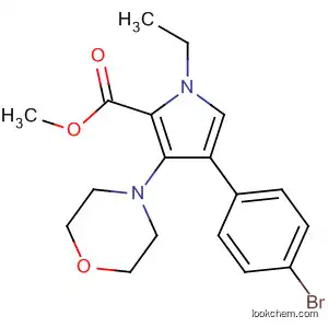 Molecular Structure of 135548-68-4 (1H-Pyrrole-2-carboxylic acid,
4-(4-bromophenyl)-1-ethyl-3-(4-morpholinyl)-, methyl ester)