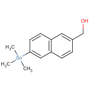 Molecular Structure of 135869-18-0 (2-Naphthalenemethanol, 6-(trimethylstannyl)-)