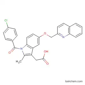 Molecular Structure of 135872-78-5 (1H-Indole-3-acetic acid,
1-(4-chlorobenzoyl)-2-methyl-5-(2-quinolinylmethoxy)-)