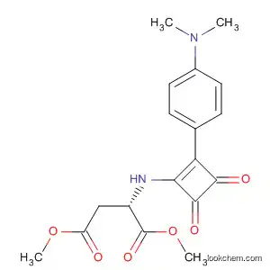 Molecular Structure of 136091-22-0 (L-Aspartic acid,
N-[2-[4-(dimethylamino)phenyl]-3,4-dioxo-1-cyclobuten-1-yl]-, dimethyl
ester)