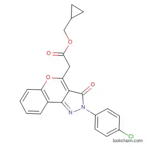 Molecular Structure of 136614-13-6 ([1]Benzopyrano[4,3-c]pyrazole-4-acetic acid,
2-(4-chlorophenyl)-2,3-dihydro-3-oxo-, cyclopropylmethyl ester)