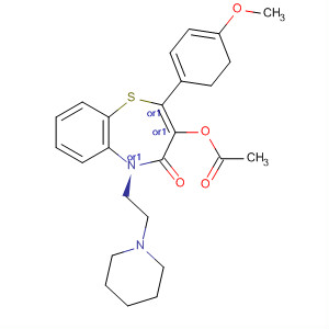 1,5-Benzothiazepin-4(5H)-one, 3-(acetyloxy)-2,3-dihydro-2-(4-methoxyphenyl)-5-[2-(1-piperidinyl)ethyl]-, cis-