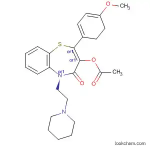 Molecular Structure of 136726-61-9 (1,5-Benzothiazepin-4(5H)-one,
3-(acetyloxy)-2,3-dihydro-2-(4-methoxyphenyl)-5-[2-(1-piperidinyl)ethyl]-,
cis-)