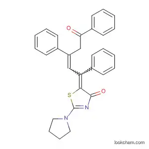 5-(5-oxo-1,3,5-triphenyl-2-pentenylidene)-2-(1-pyrrolidinyl)-1,3-thiazol-4(5H)-one