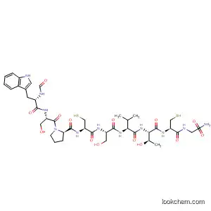 Molecular Structure of 137757-87-0 (Glycinamide,
N-formyl-L-tryptophyl-L-seryl-L-prolyl-L-cysteinyl-L-seryl-L-valyl-L-threonyl-L
-cysteinyl-)