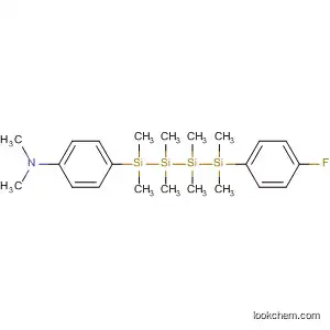 Molecular Structure of 137758-90-8 (Benzenamine,
4-[4-(4-fluorophenyl)-1,1,2,2,3,3,4,4-octamethyltetrasilanyl]-N,N-dimeth
yl-)