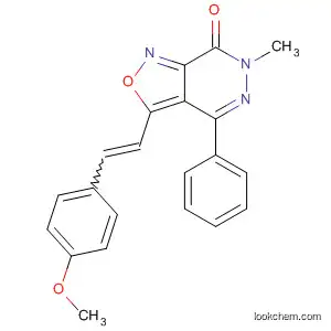 Molecular Structure of 137776-10-4 (Isoxazolo[3,4-d]pyridazin-7(6H)-one,
3-[2-(4-methoxyphenyl)ethenyl]-6-methyl-4-phenyl-)