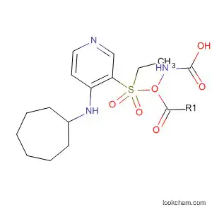 Molecular Structure of 137783-29-0 (Carbamic acid, [[4-(cycloheptylamino)-3-pyridinyl]sulfonyl]-, ethyl ester)