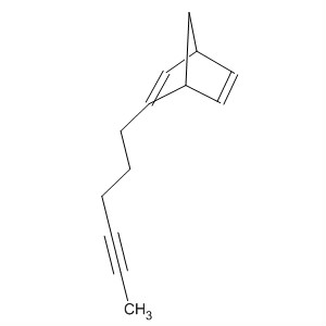 Molecular Structure of 137915-60-7 (Bicyclo[2.2.1]hepta-2,5-diene, 2-(4-hexynyl)-)