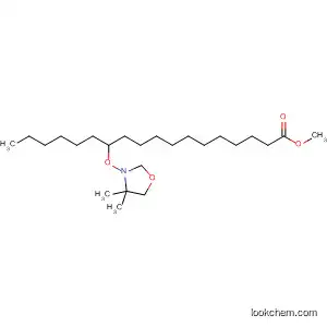 Molecular Structure of 137917-39-6 (Octadecanoic acid, 12-[(4,4-dimethyl-3-oxazolidinyl)oxy]-, methyl ester)