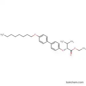 Butanoic acid, 3-methyl-2-[[4'-(octyloxy)[1,1'-biphenyl]-4-yl]oxy]-, ethyl
ester, (R)-