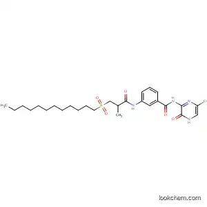 Molecular Structure of 138084-72-7 (Benzamide,
N-(6-chloro-3,4-dihydro-3-oxopyrazinyl)-3-[[3-(dodecylsulfonyl)-2-methyl
-1-oxopropyl]amino]-)
