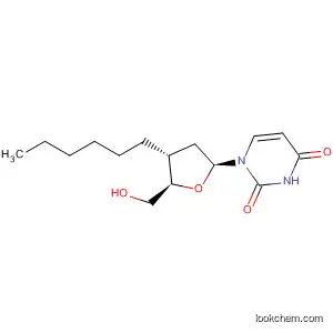 Molecular Structure of 138098-66-5 (Uridine, 2',3'-dideoxy-3'-hexyl-)