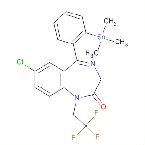2H-1,4-Benzodiazepin-2-one, 7-chloro-1,3-dihydro-1-(2,2,2-trifluoroethyl)-5-[2-(trimethylstannyl)phenyl] -