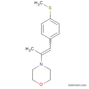 Molecular Structure of 138172-67-5 (Morpholine, 4-[1-methyl-2-[4-(methylthio)phenyl]ethenyl]-)