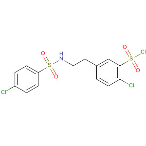 Benzenesulfonyl chloride, 2-chloro-5-[2-[[(4-chlorophenyl)sulfonyl]amino]ethyl]-