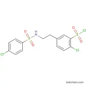 Molecular Structure of 138192-24-2 (Benzenesulfonyl chloride,
2-chloro-5-[2-[[(4-chlorophenyl)sulfonyl]amino]ethyl]-)