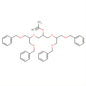 Molecular Structure of 138208-16-9 (2,5,9,12-Tetraoxatridecane,
1,13-diphenyl-4,10-bis[(phenylmethoxy)methyl]-7-(2-propynyloxy)-)
