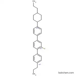 Molecular Structure of 138220-04-9 (1,1':4',1''-Terphenyl, 2'-fluoro-4-propyl-4''-(4-propylcyclohexyl)-, trans-)